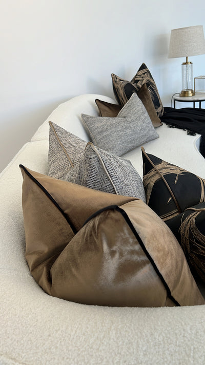 Celestial Echo black cushion - Luscious Homewares