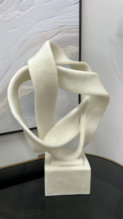 Intertwine resin Quartz sculpture stand - Luscious Homewares