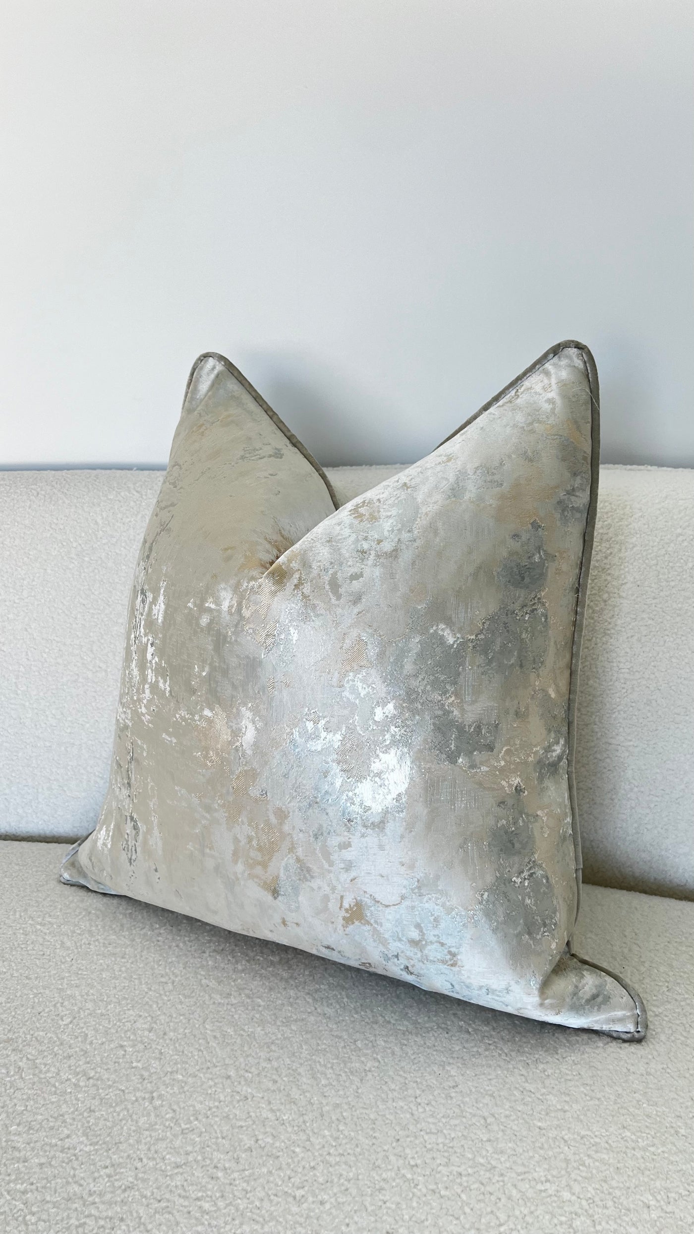 Nuvola cream and duck egg cushion - Luscious Homewares