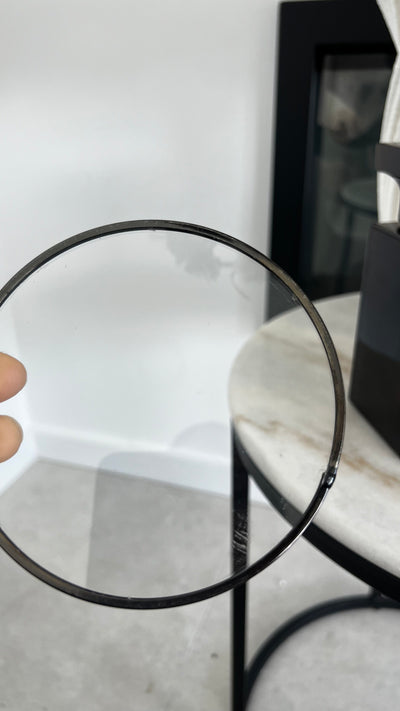 Glass coaster set black x 6 - Luscious Homewares