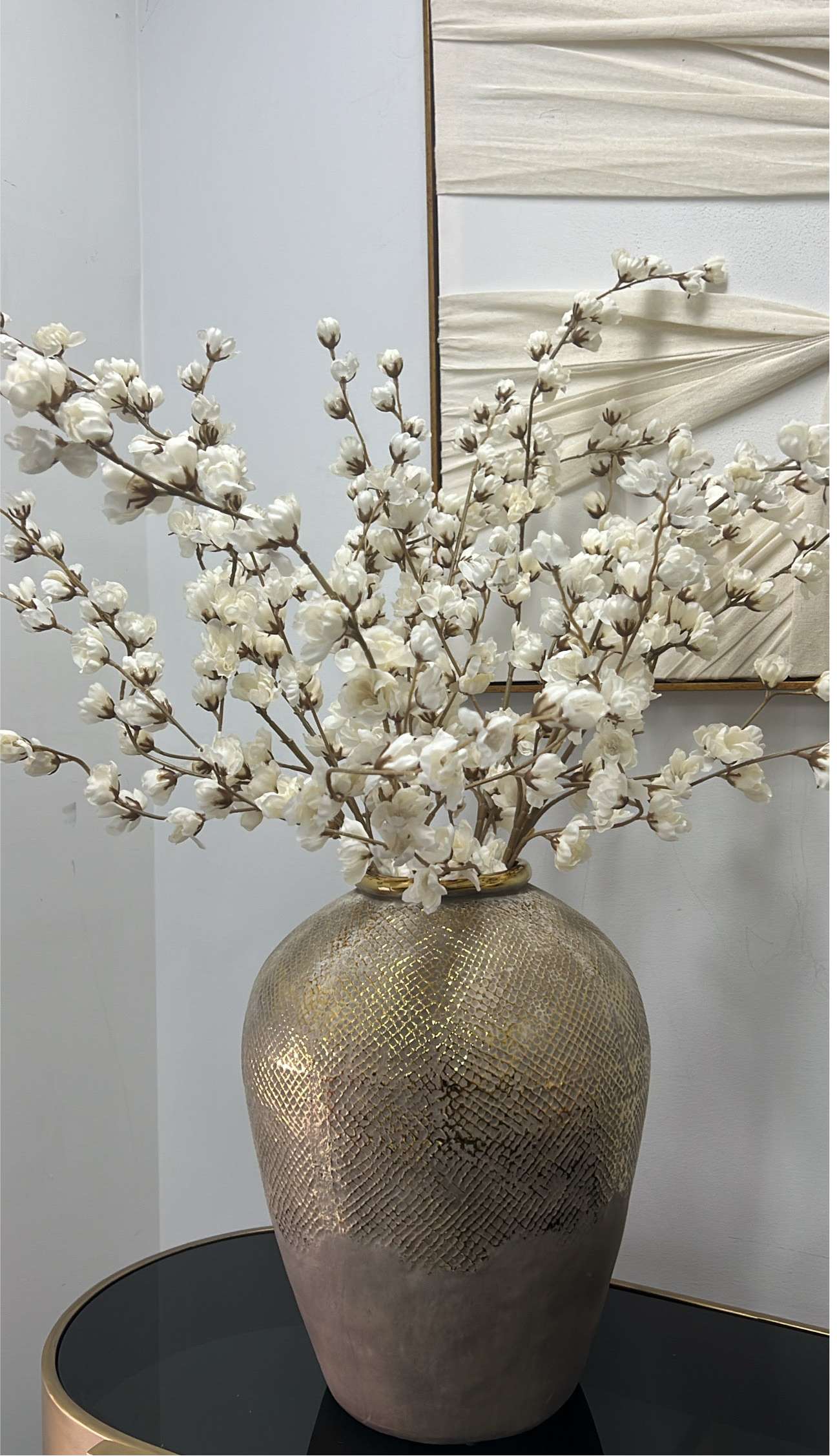 Cream Cherry blossom 110 cm stem - Luscious Homewares