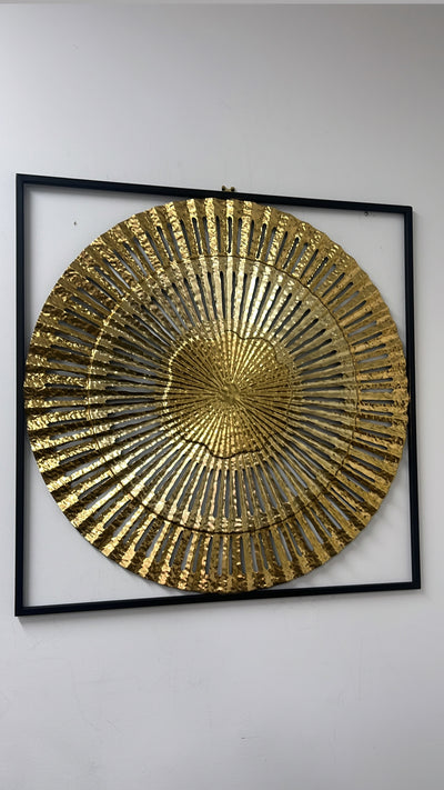 Sunrise black and Gold metal wall art - Luscious Homewares