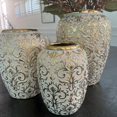 Luxe Fleur gold vase - Luscious Homewares