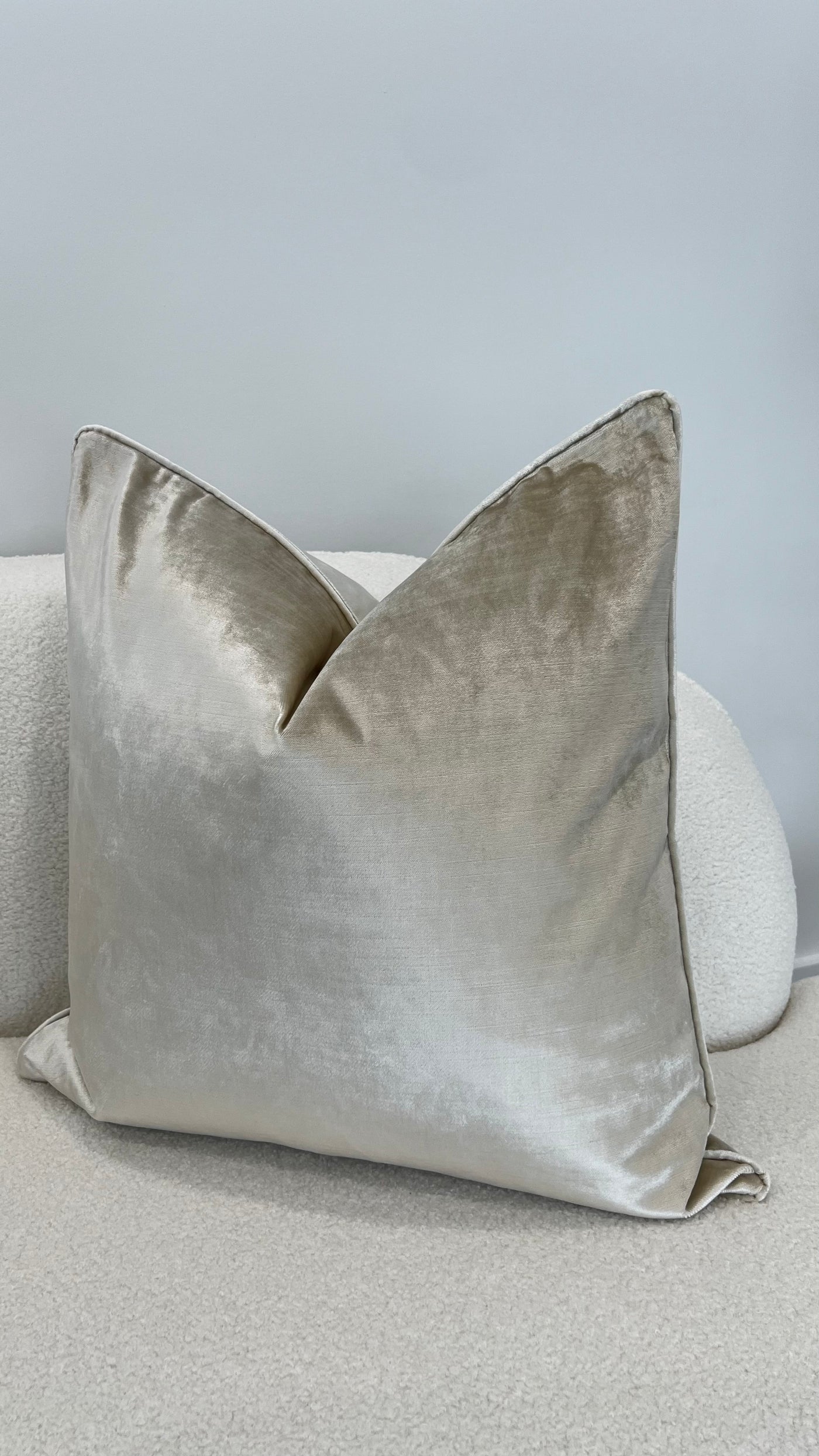 De-luxe nude velvet cushion - Luscious Homewares
