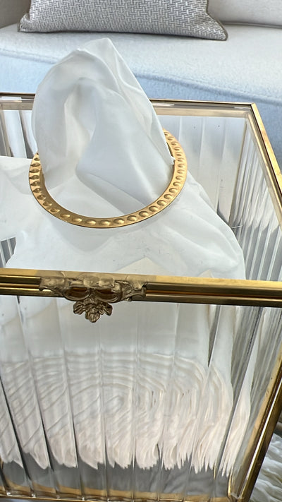 Porcha square gold tissue box - Luscious Homewares