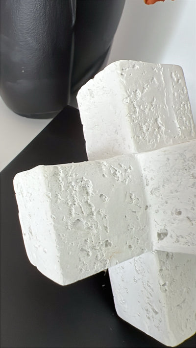 Geometric Stone sculpture - Luscious Homewares