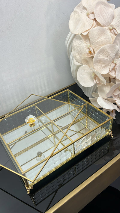 Porcha gold compartment box / serving - Luscious Homewares