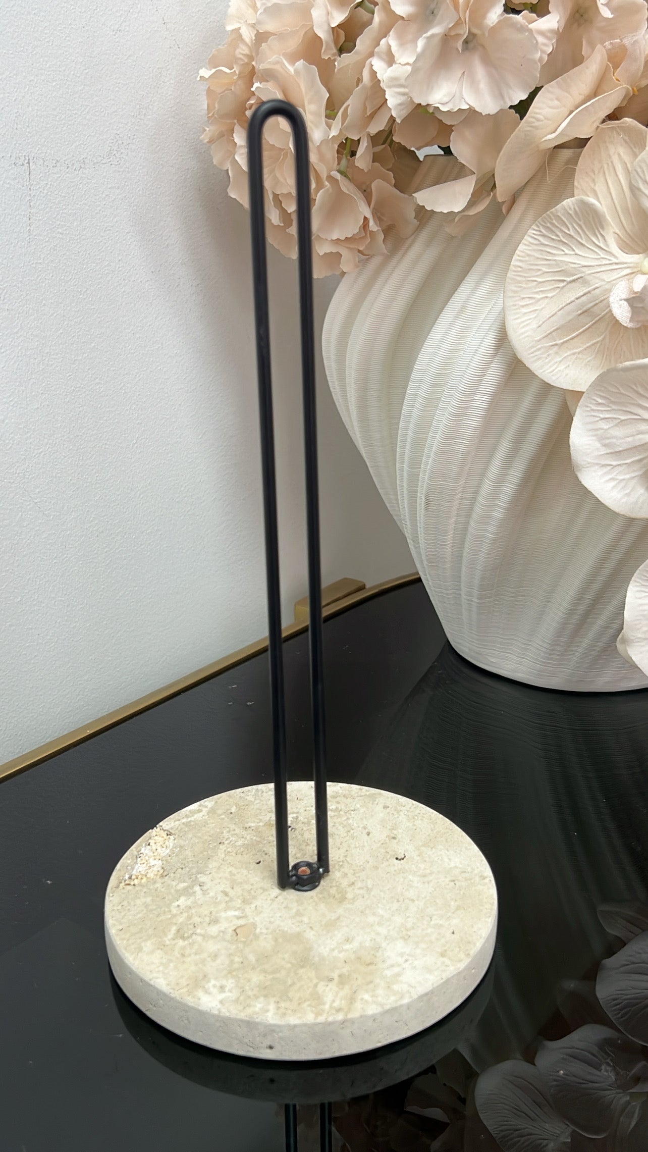 Travertine stone Paper towel holder - Luscious Homewares