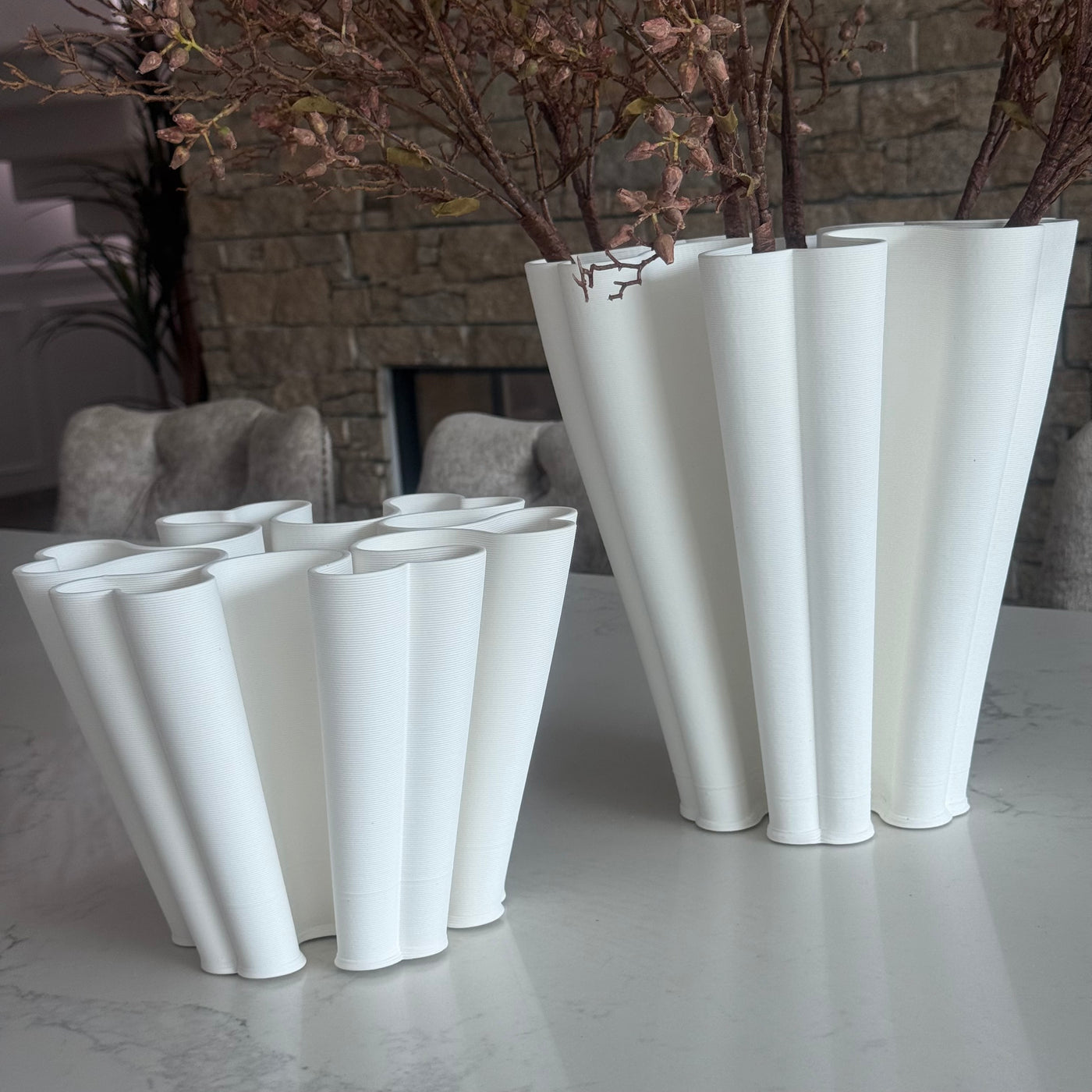 Flare ceramic  3d printed vase - Luscious Homewares