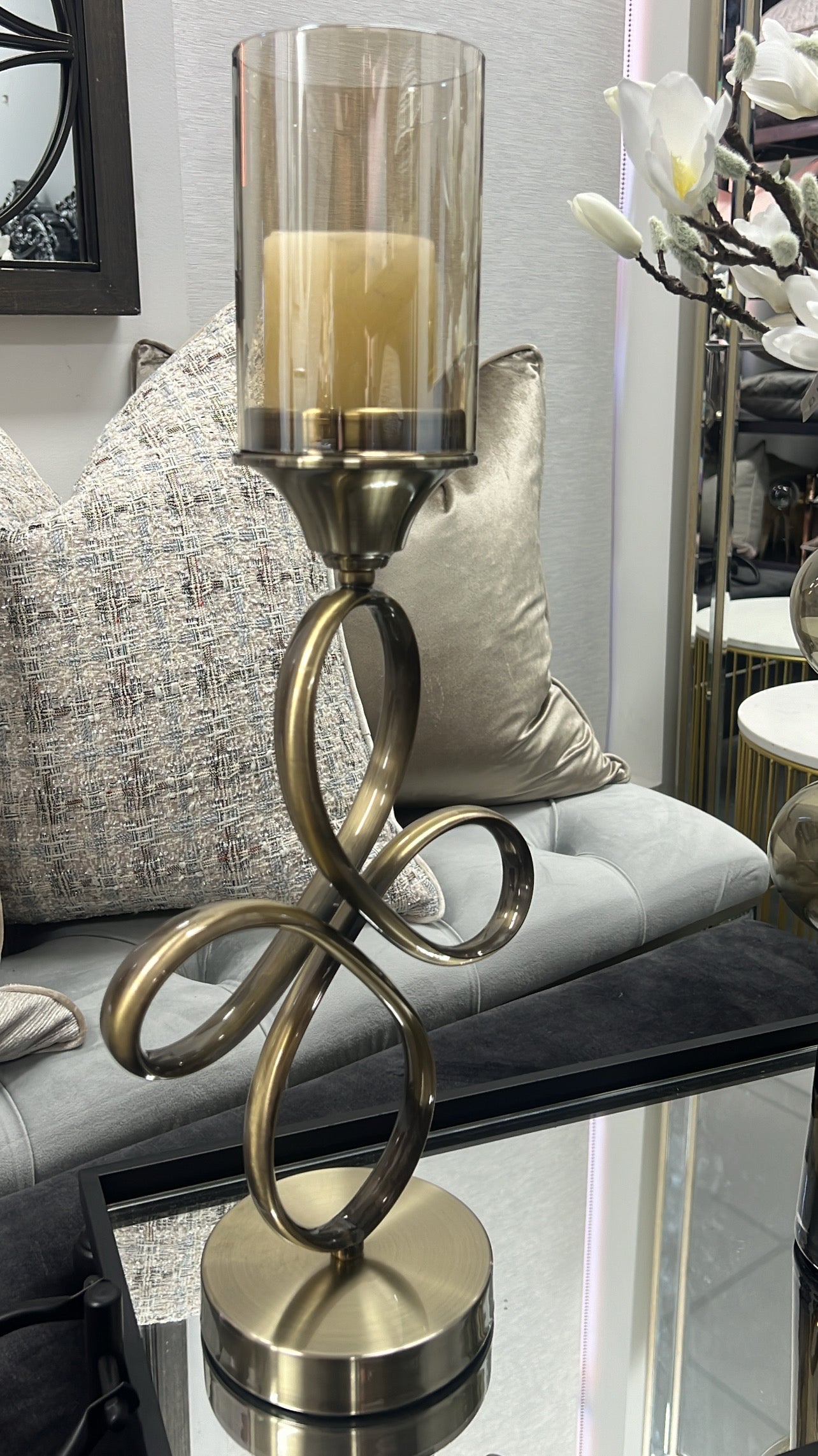 Charlene bronze Candle holder - Luscious Homewares