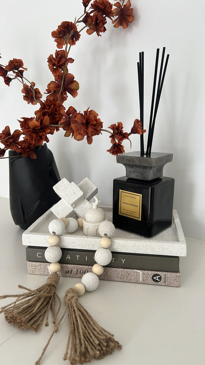Stone rectangle tray - Luscious Homewares