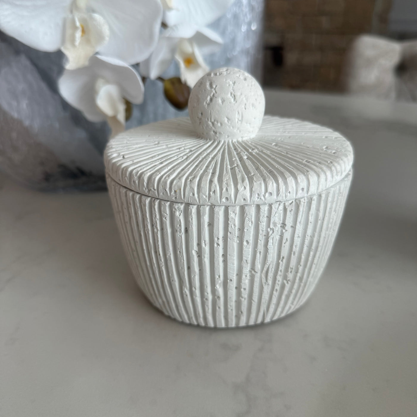 White stone jar