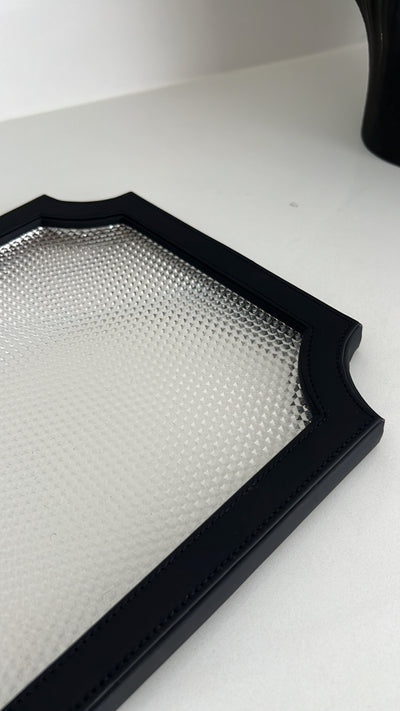 Black decorative / serving tray - Luscious Homewares