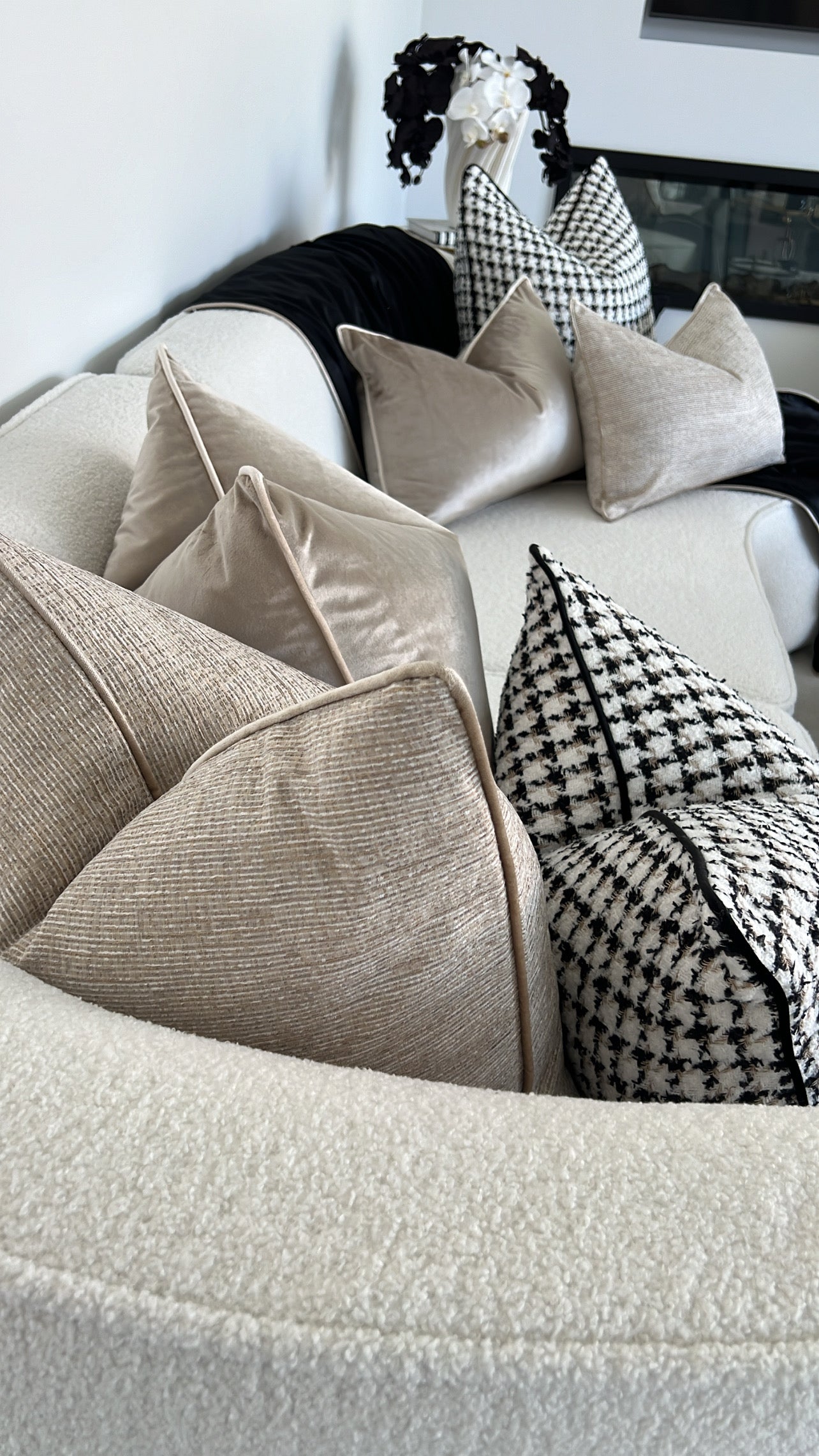 Celestial Echo neutral cushion - Luscious Homewares