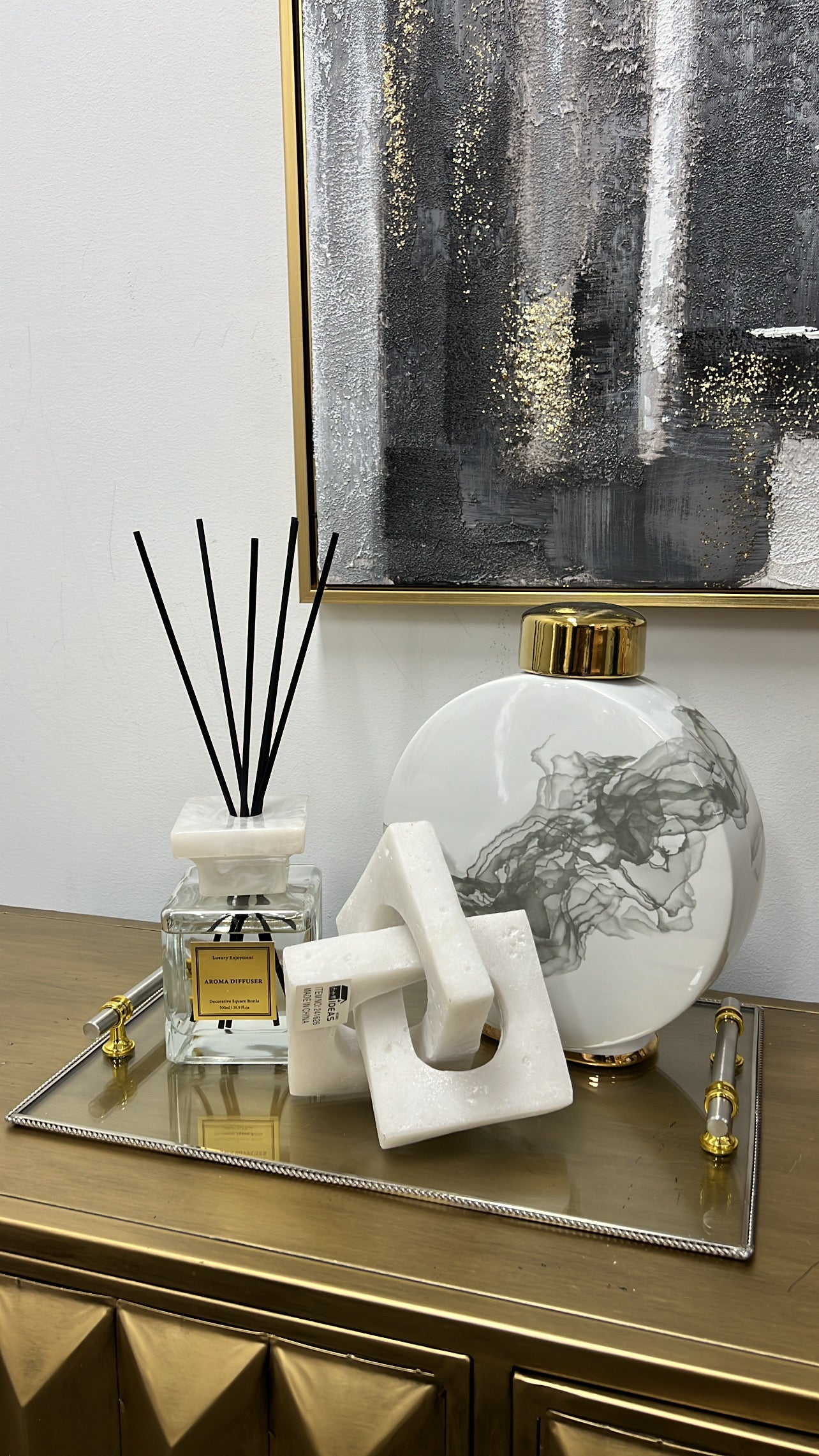 Silver rim glass tray rectangle - Luscious Homewares