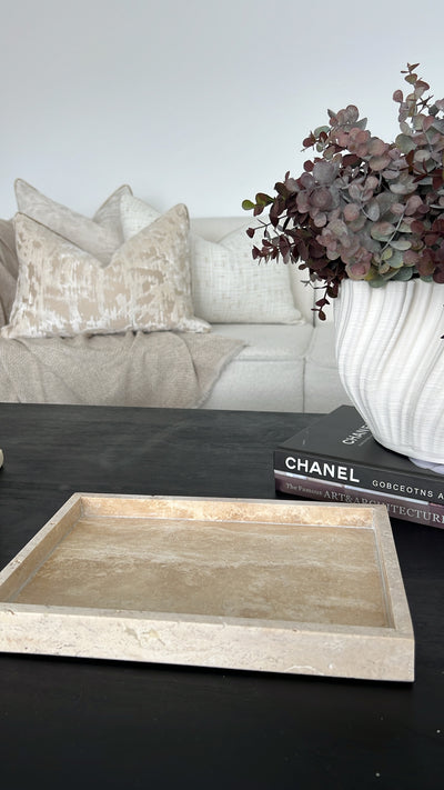 Travertine Stone rectangle tray - Luscious Homewares