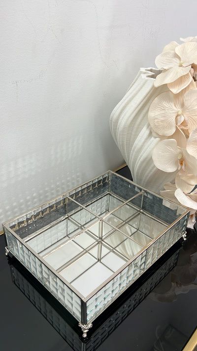 Porcha silver compartment box / serving - Luscious Homewares