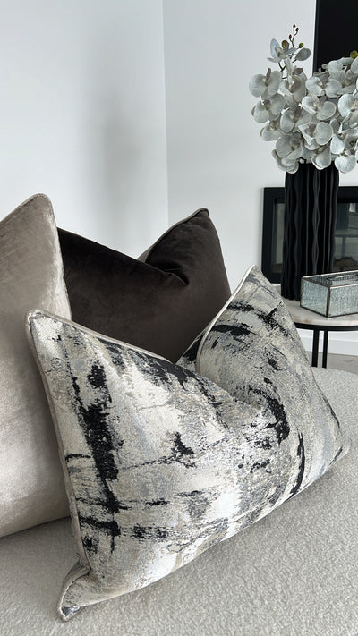 Luxe pewter grey 55x55 - Luscious Homewares