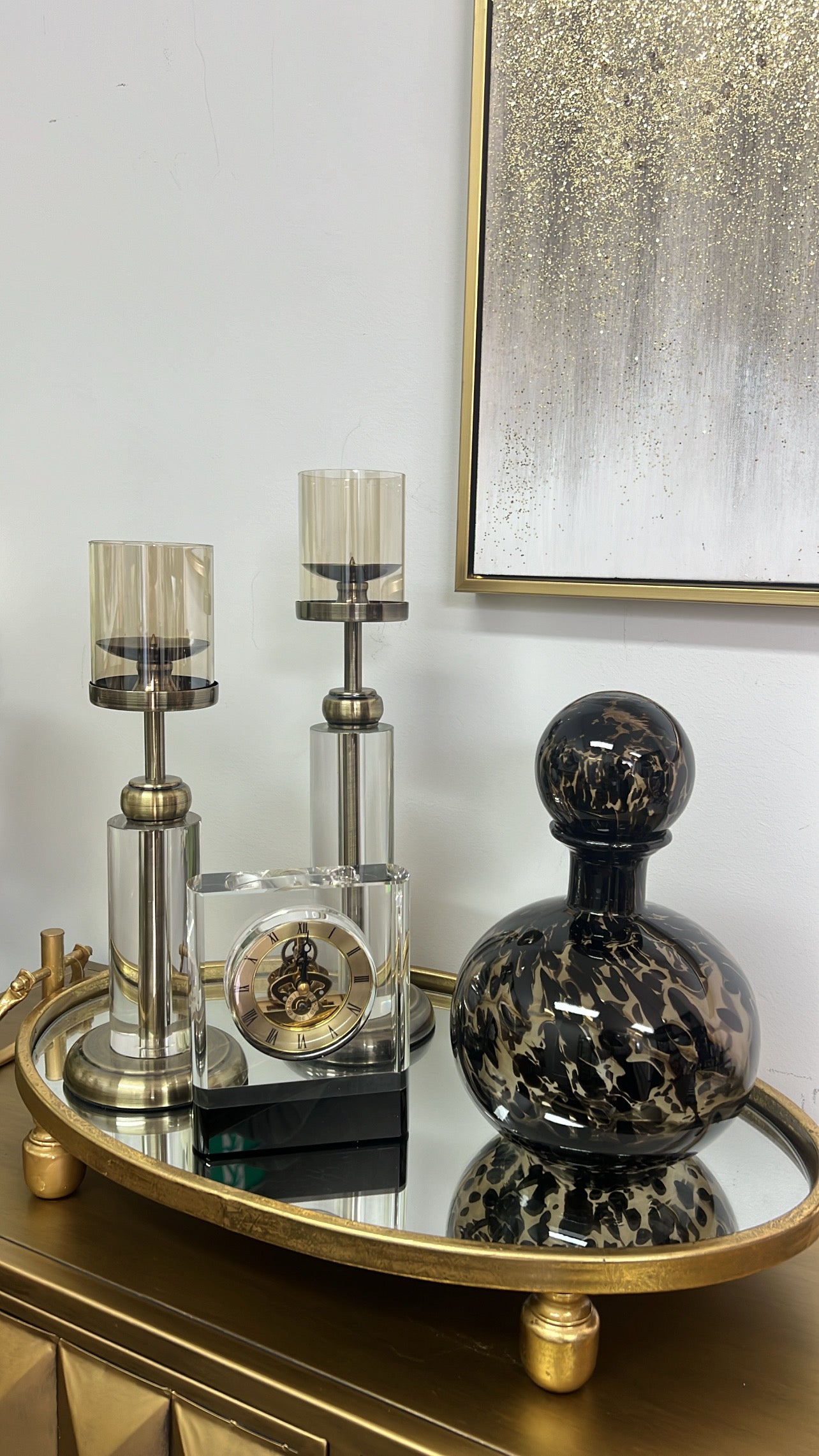 Gallery Crystal mechanical clock - Luscious Homewares