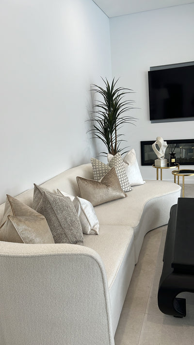 Delanie latte cushion - Luscious Homewares