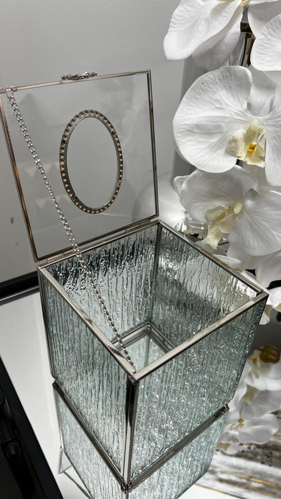 Waterfall square silver tissue box - Luscious Homewares