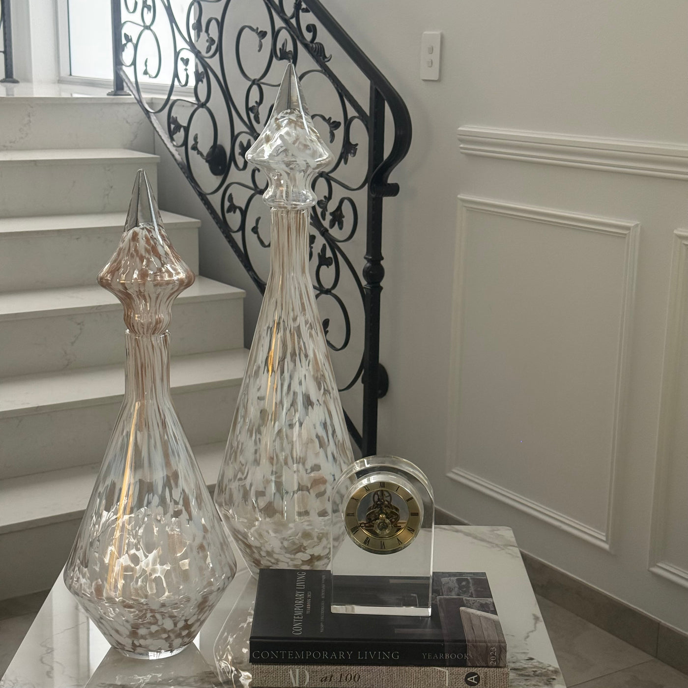 Tamara blown glass jar - Luscious Homewares