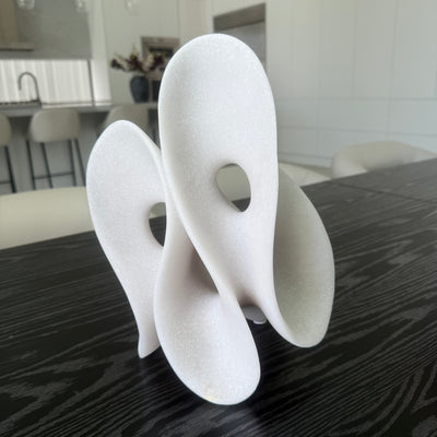 Wave white sculpture - Luscious Homewares