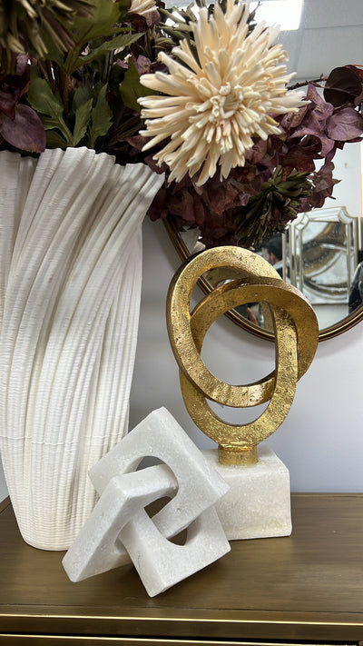 Gold loop sculpture abstract - Luscious Homewares
