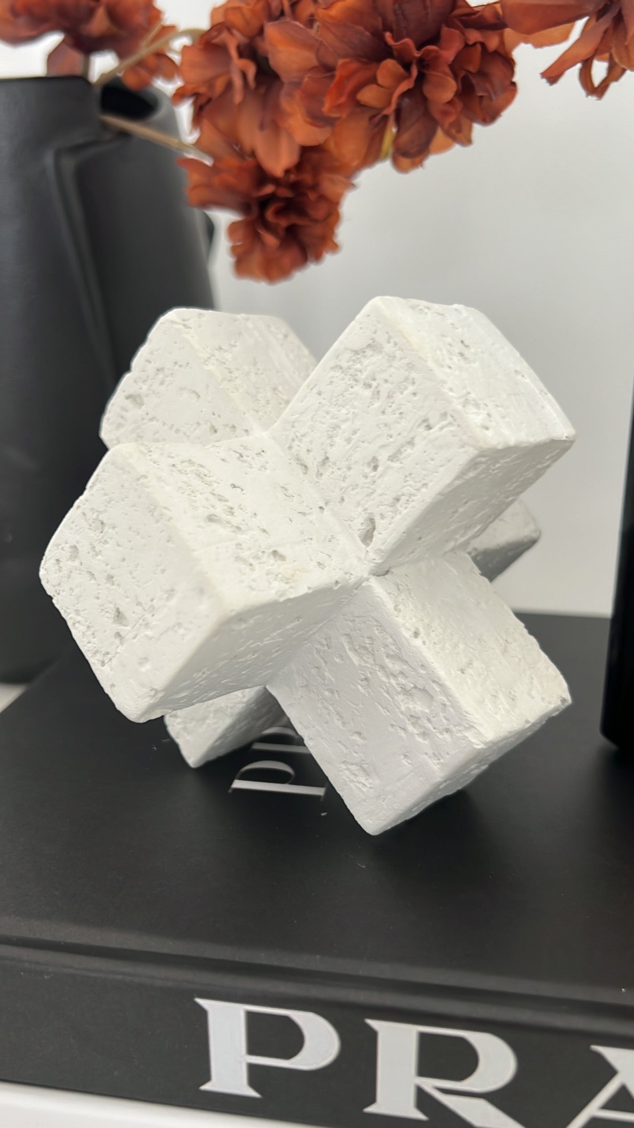 Geometric Stone sculpture - Luscious Homewares