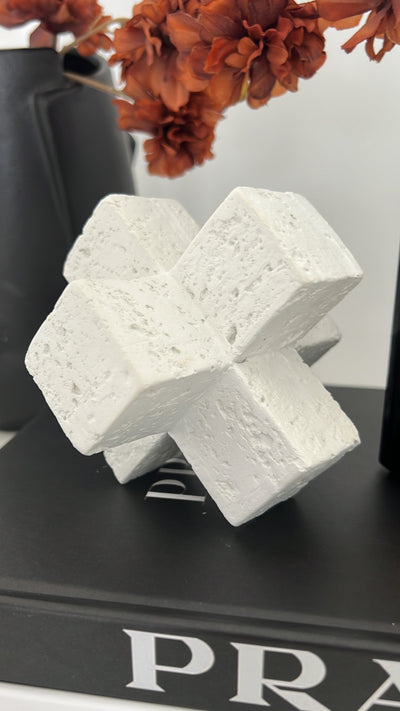 Geometric Stone sculpture - Luscious Homewares