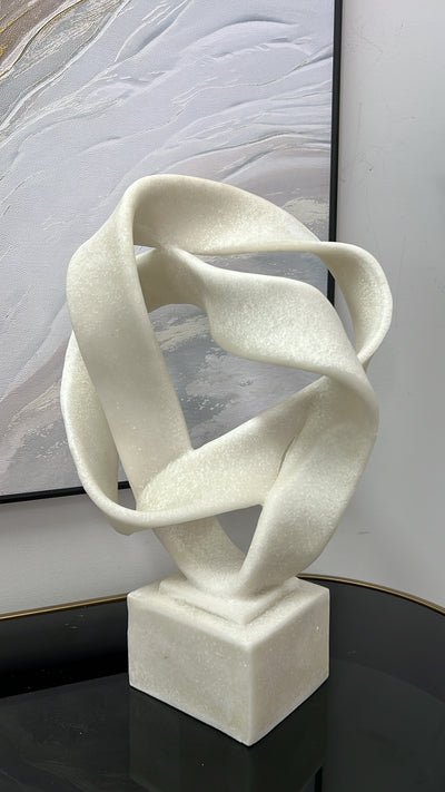 Intertwine resin Quartz sculpture stand - Luscious Homewares