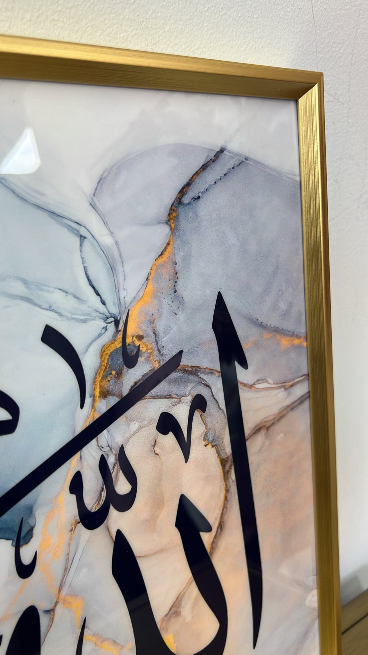3 piece set calligraphy gold wall frame - Luscious Homewares