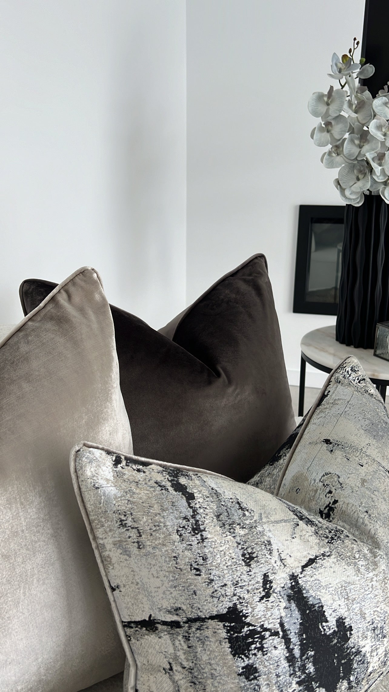 Luxe pewter grey 55x55 - Luscious Homewares