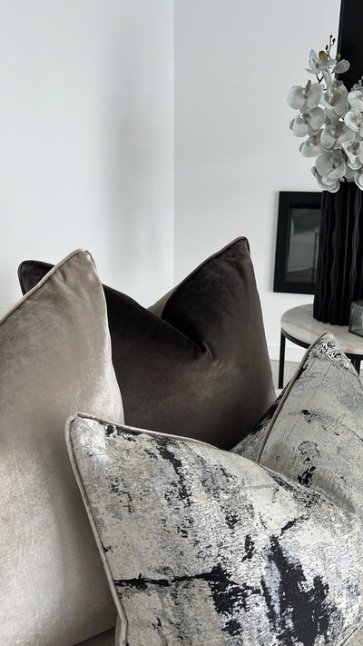Luxe pewter grey 55x55 - Luscious Homewares