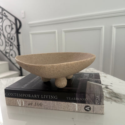 Sandstone footed bowl
