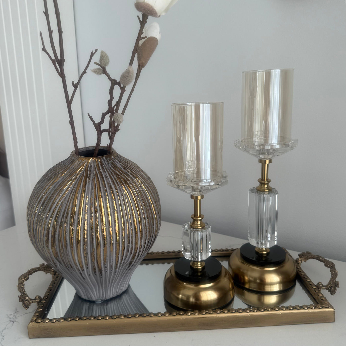 Zohar Crystal candle holders