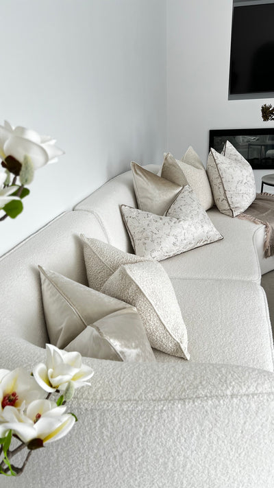 De-luxe nude velvet cushion - Luscious Homewares