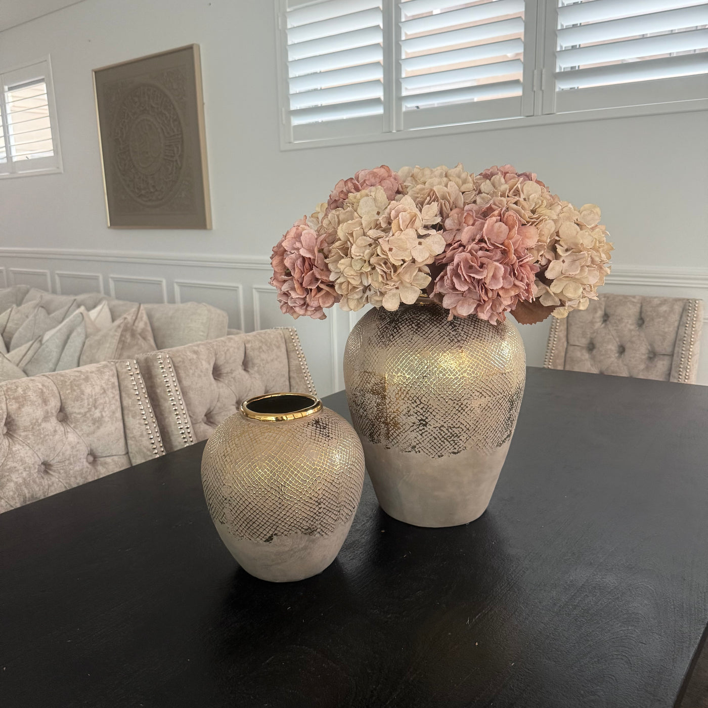 Luxe Mesh gold vase - Luscious Homewares