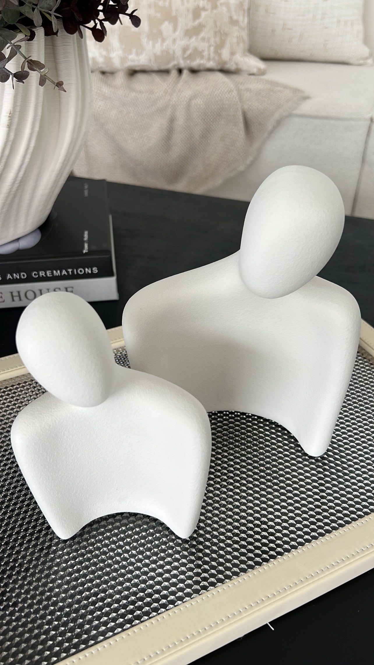 Embrace white statues - Luscious Homewares