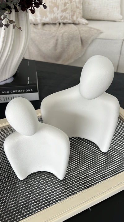 Embrace white statues - Luscious Homewares