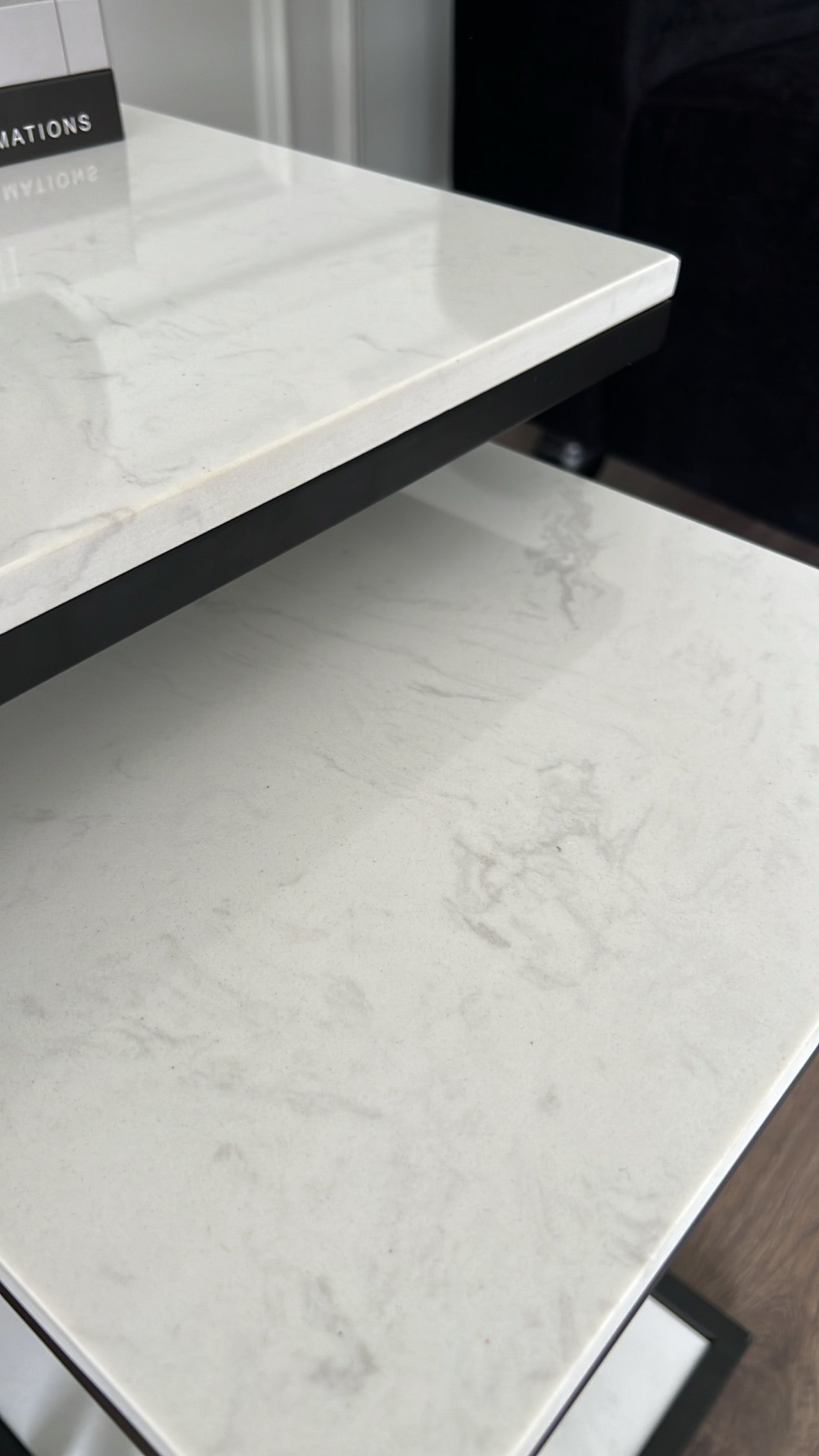 Accent marble black table set of 2 - Luscious Homewares