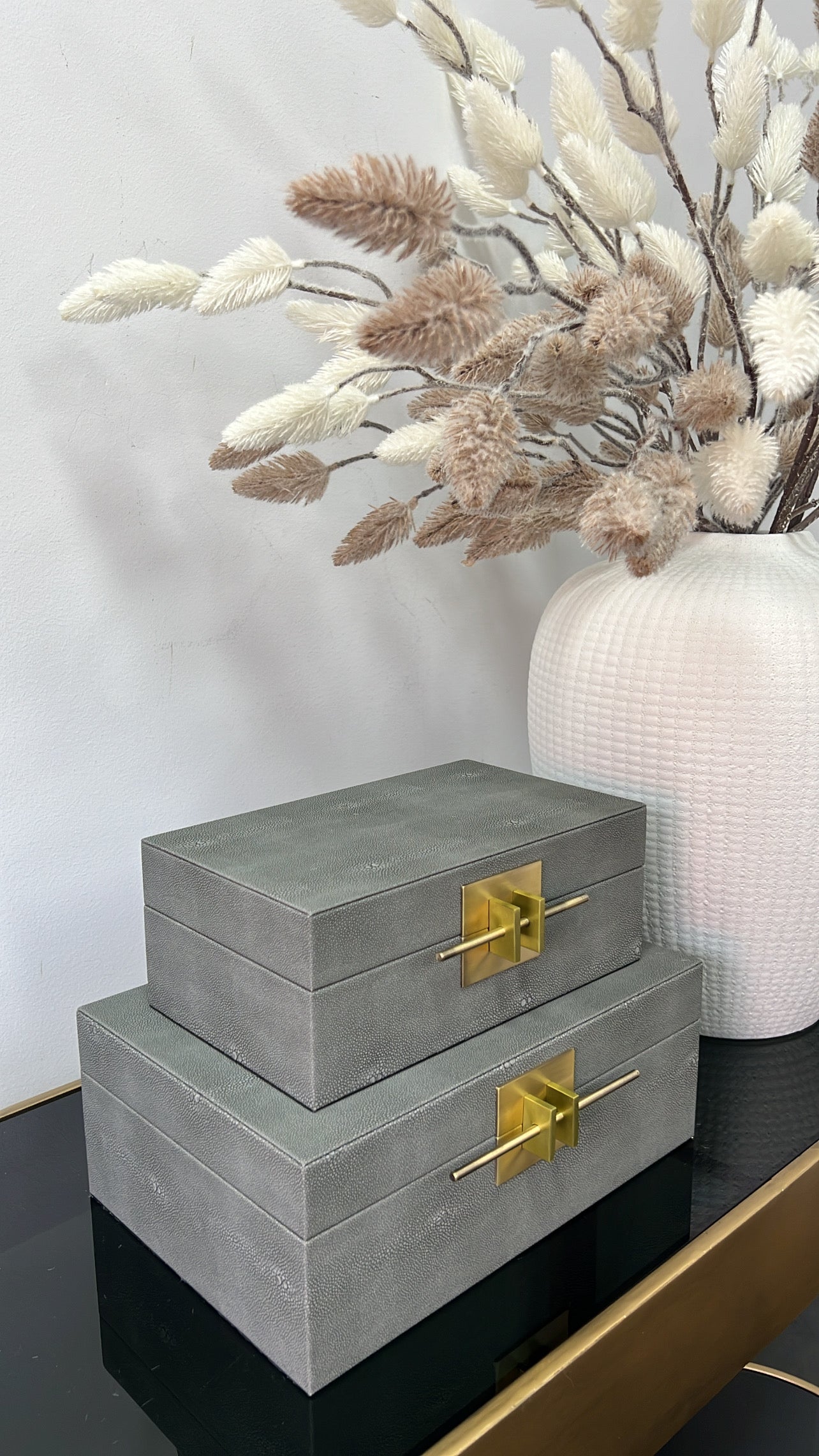 Infinity grey decorative box - Luscious Homewares