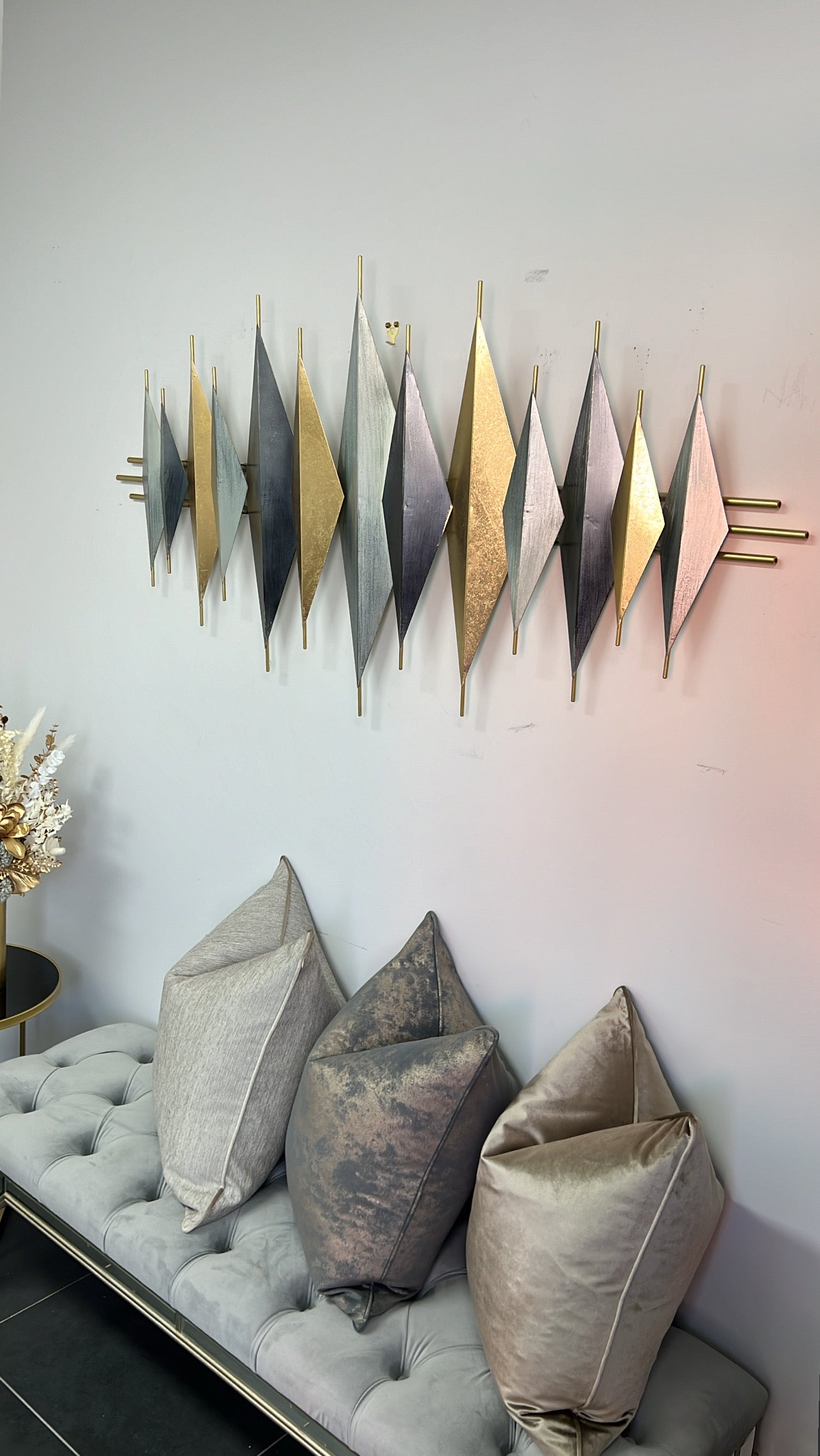 3D metal wall hanging sculpture - Luscious Homewares