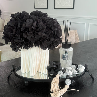 Black Hydrangeas + 3d print white vase