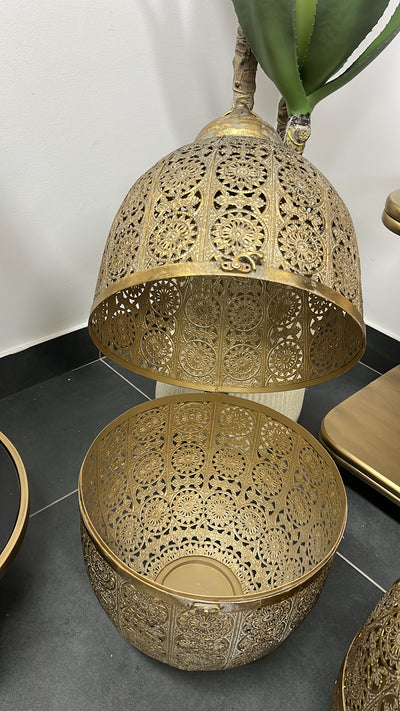 Morrocan oval Rustic gold Lantern - Luscious Homewares
