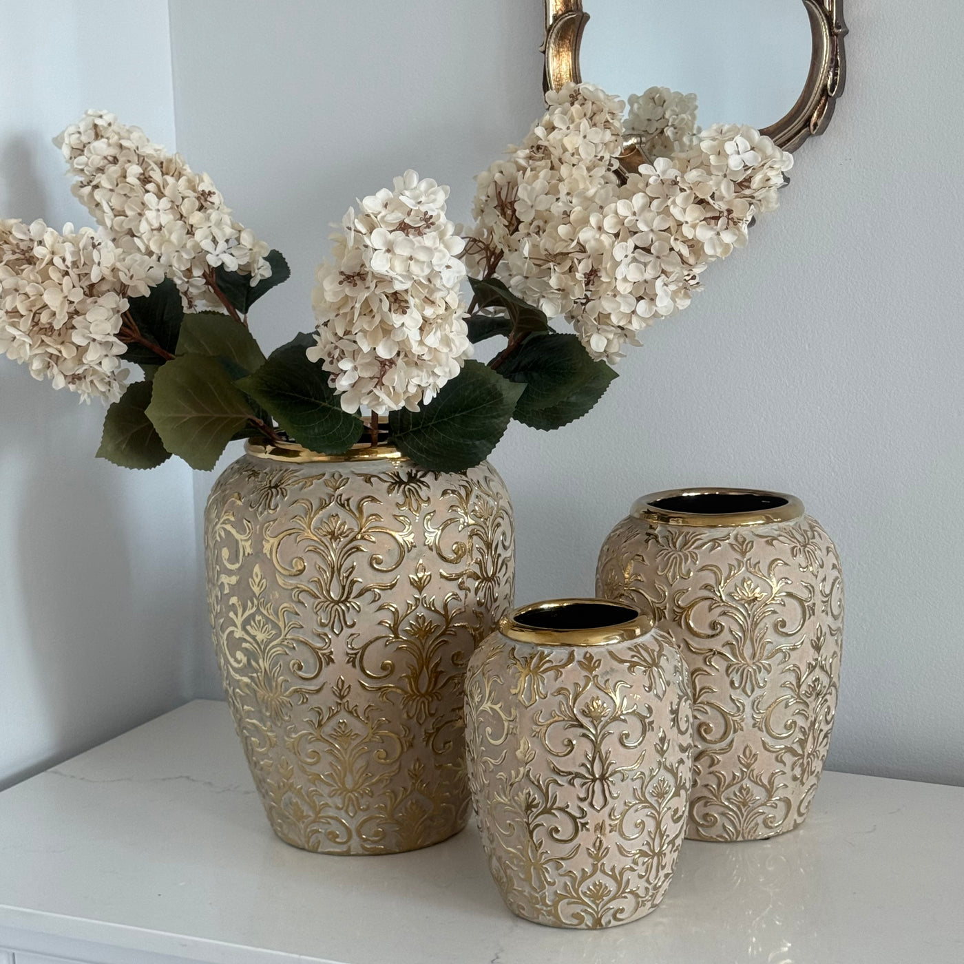 Luxe Fleur gold vase - Luscious Homewares