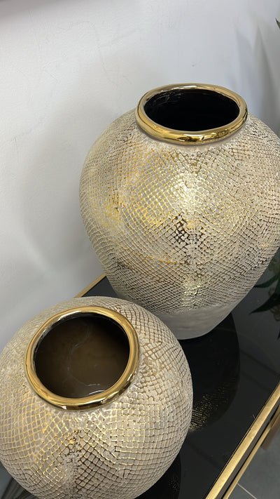 Luxe Mesh gold vase - Luscious Homewares