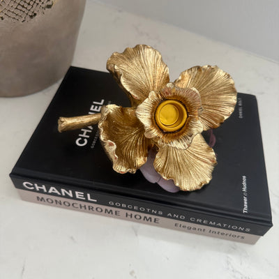 Blossom Gold Candle holder - Luscious Homewares
