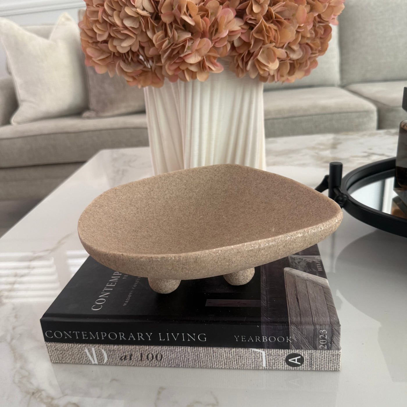 Sandstone footed bowl