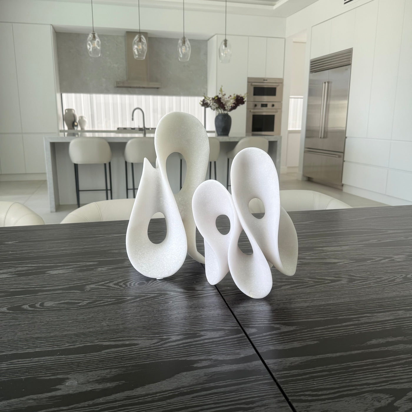 Wave white sculpture - Luscious Homewares